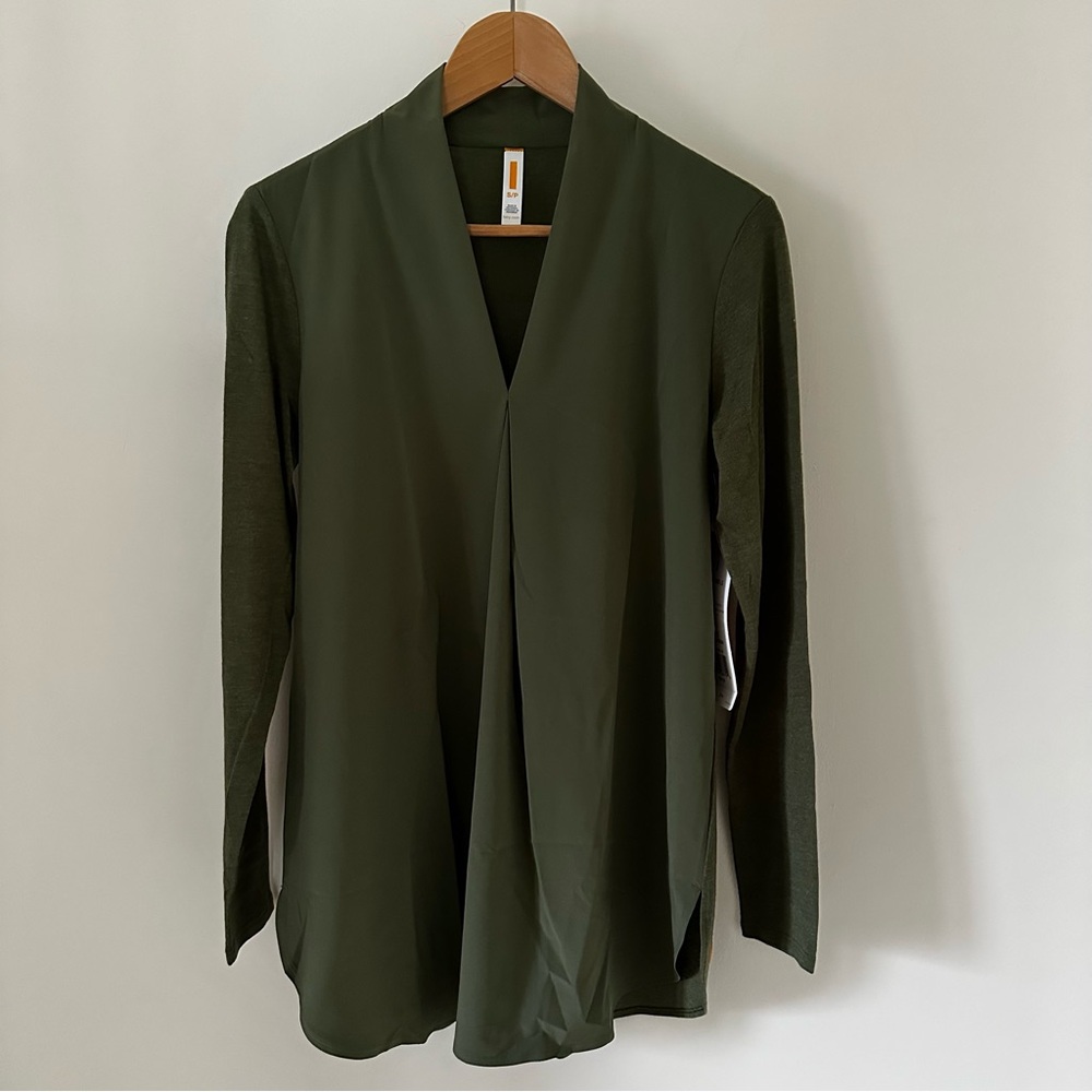 Lucy Transcend Long Sleeve Top in Rich Olive NWT S
